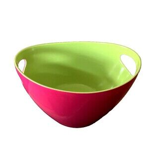 Edible Arrangements VTG 2000s Iconic Mod Bowl Lime Green & Hot Pink Y2K